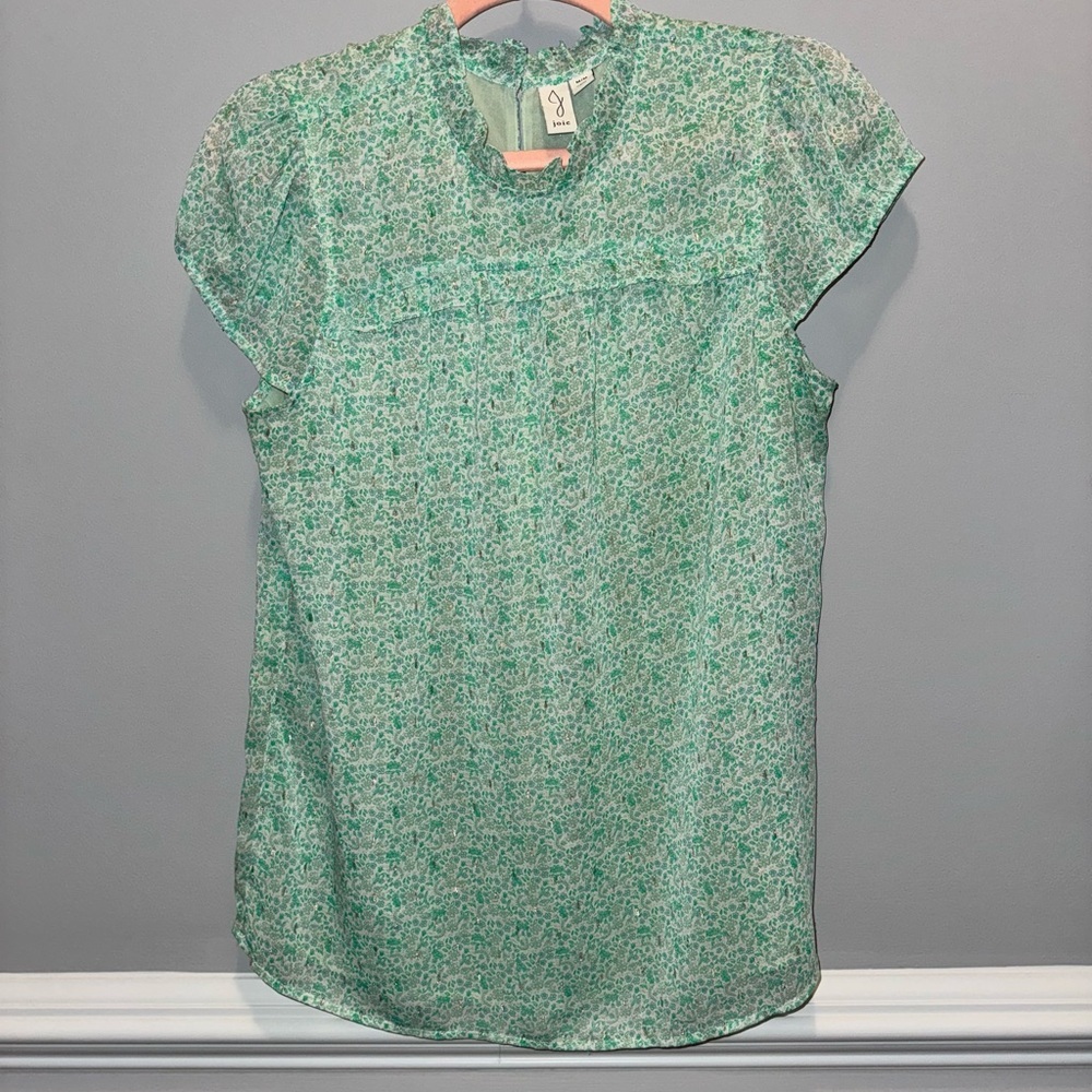 Joie Light Green Patterned Blouse